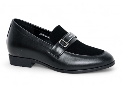 Giày cao 6cm loafer phối da lộn